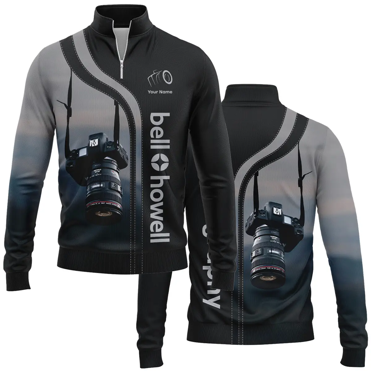 Personalized Gift Custom Name Sony Camera Photography Apparel All Over Prints BLPT81124A1SN - Quarter-Zip Jacket