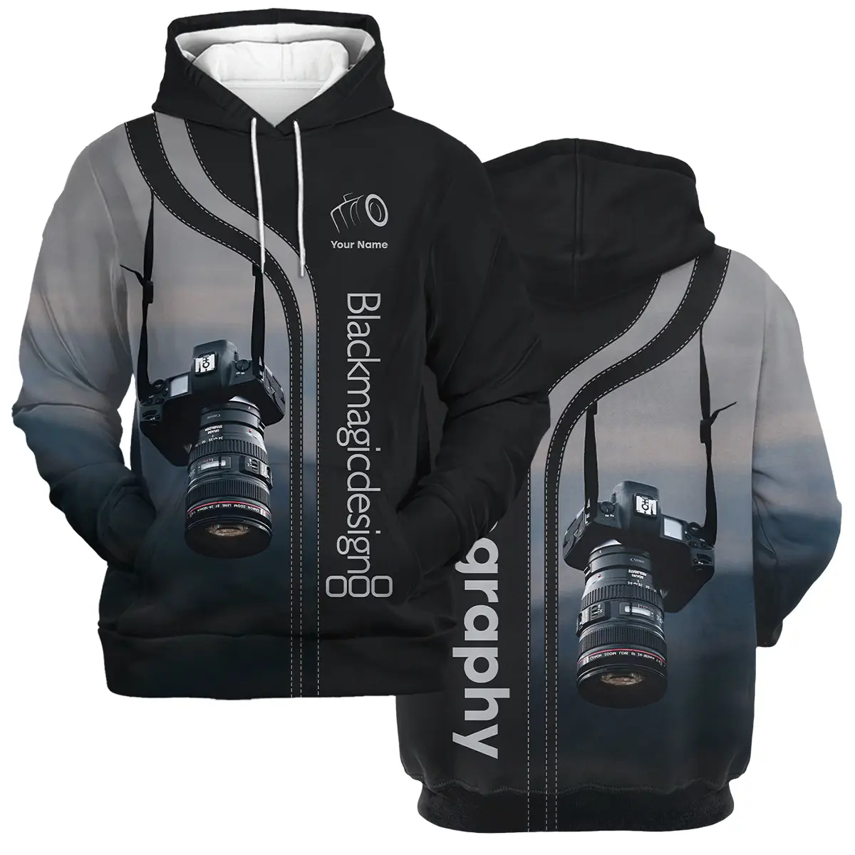 Personalized Gifts Custom Your Name Blackmagic Design Photography Videography Apparel All Over Prints BL251024A1BMD - Hoodie
