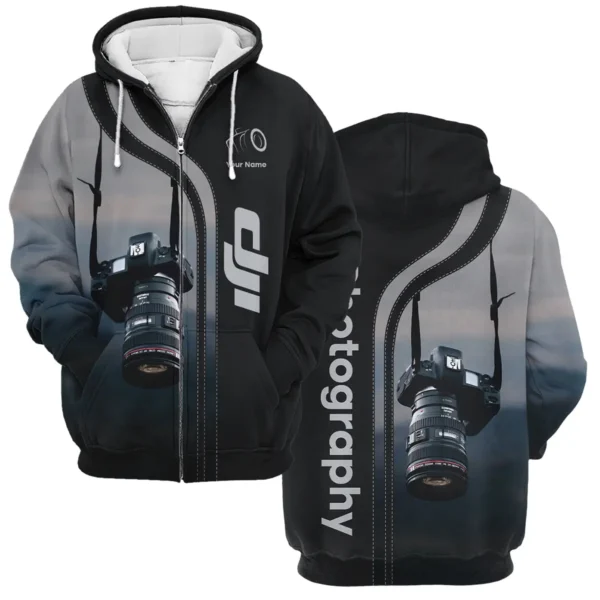 Personalized Gifts Custom Your Name DJI Photography Videography Apparel All Over Prints BL251024A1DJI - Zipper Hoodie