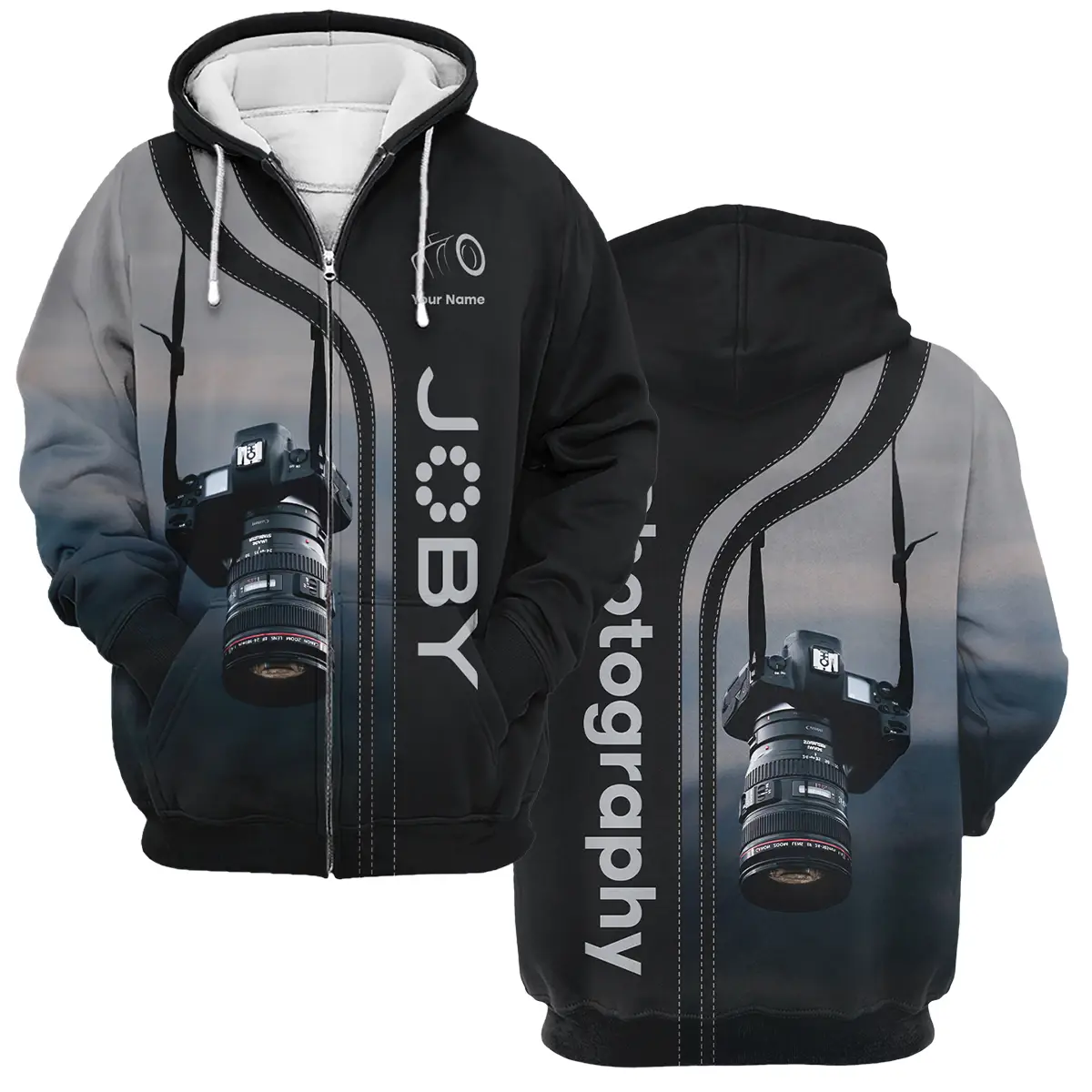 Personalized Gifts Custom Your Name Joby Photography Videography Apparel All Over Prints BL251024A1JB - Zipper Hoodie