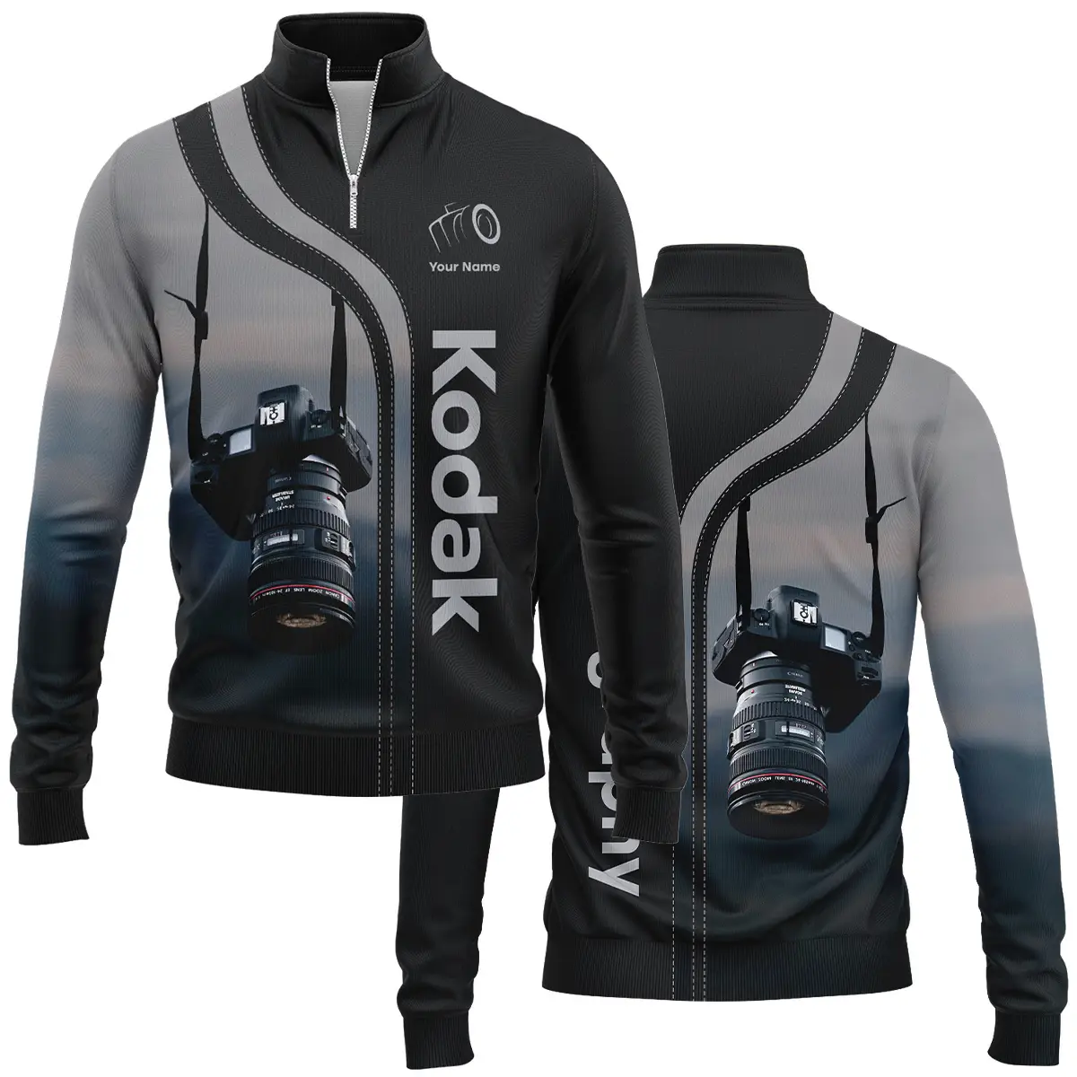 Personalized Gifts Custom Your Name Kodak Photography Videography Apparel All Over Prints BL251024A1KD - Quarter-Zip Jacket
