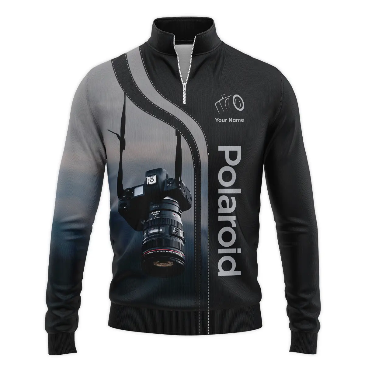 Personalized Gifts Custom Your Name Polaroid Photography Videography Apparel All Over Prints BL251024A1PLR - Quarter-Zip Jacket