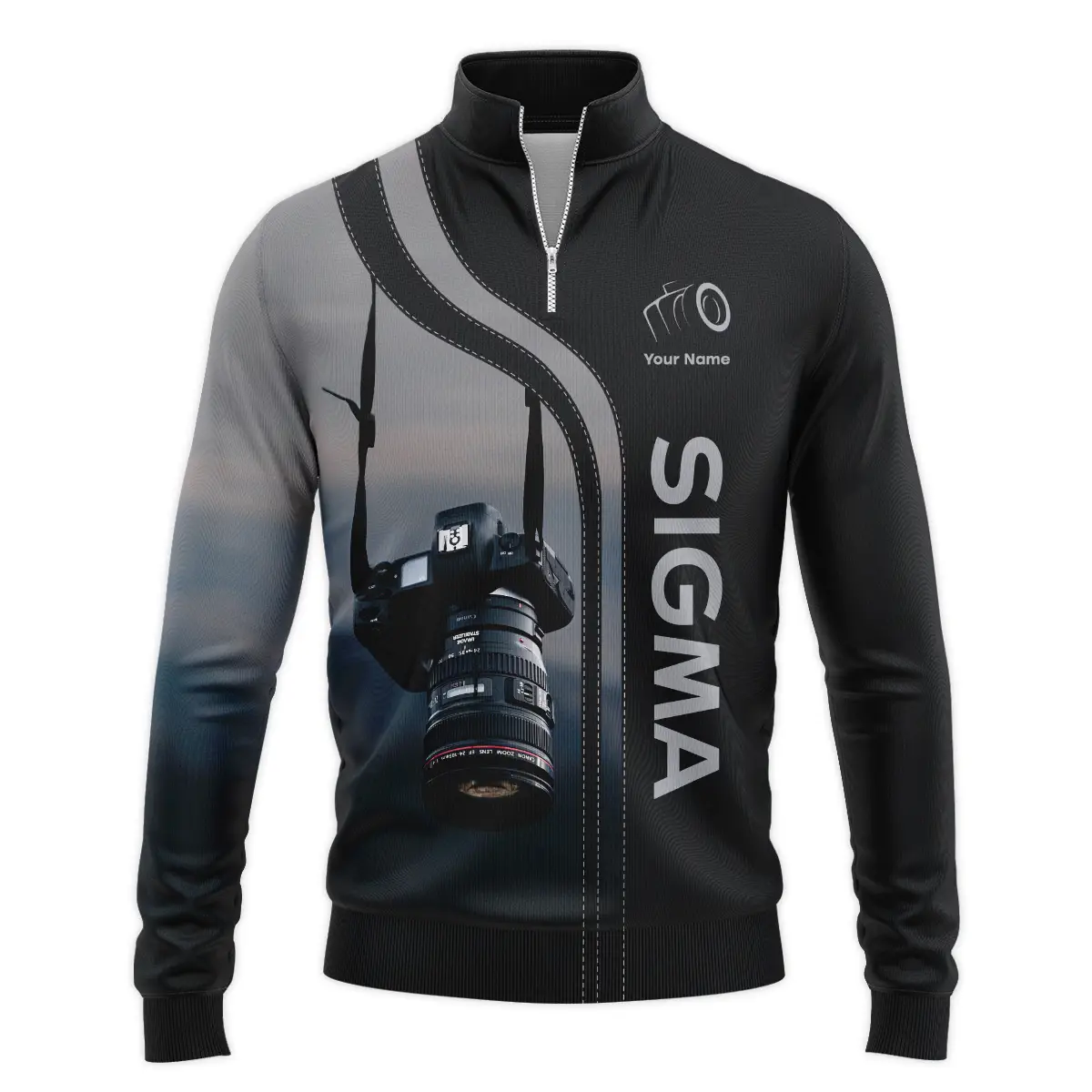 Personalized Gifts Custom Your Name Sigma Photography Videography Apparel All Over Prints BL251024A1SM - Quarter-Zip Jacket
