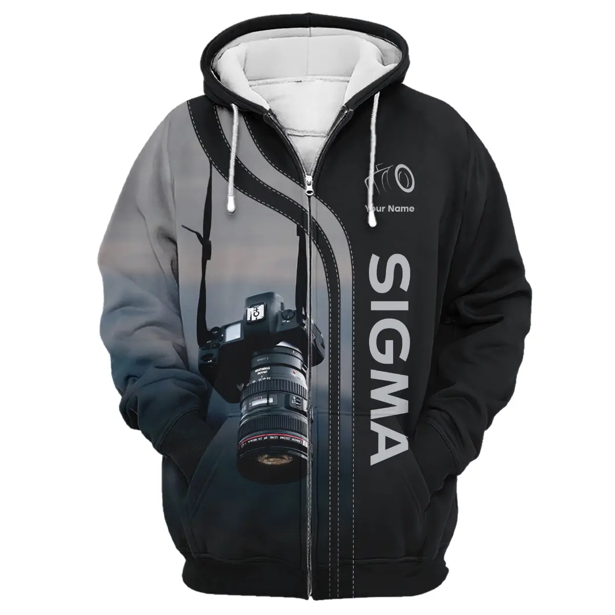 Personalized Gifts Custom Your Name Sigma Photography Videography Apparel All Over Prints BL251024A1SM - Zipper Hoodie