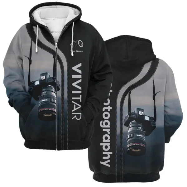 Personalized Gifts Custom Your Name Vivitar Photography Videography Apparel All Over Prints BL251024A1VVT - Zipper Hoodie