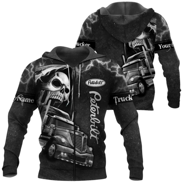 Peterbilt Gift For Trucker Exclusive Logo Zipper Hoodie BLT22125PTBZHD