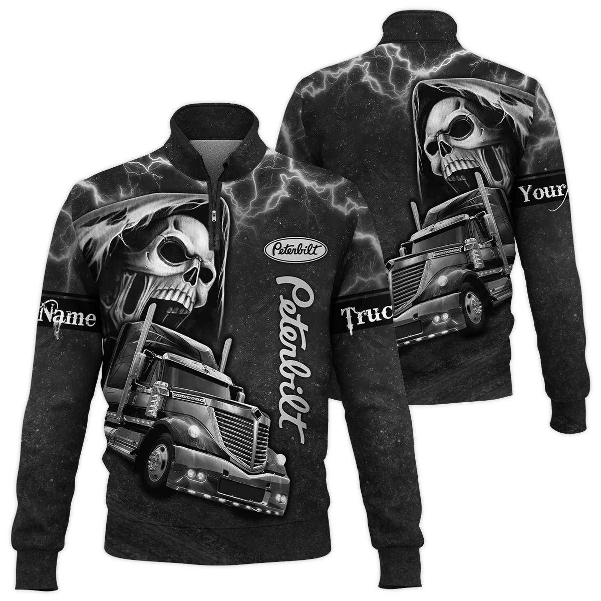 Peterbilt Gift For Trucker Quarter-Zip Jacket All Over Prints BLT22125PTBQTZ