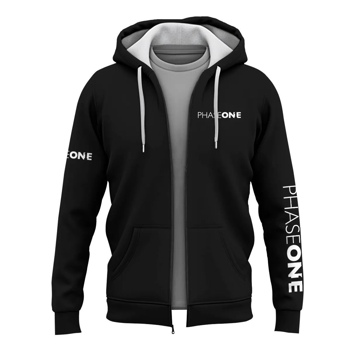 Phase One Photography Videography Exclusive Logo Zipper Hoodie BLPT231124A1PHO