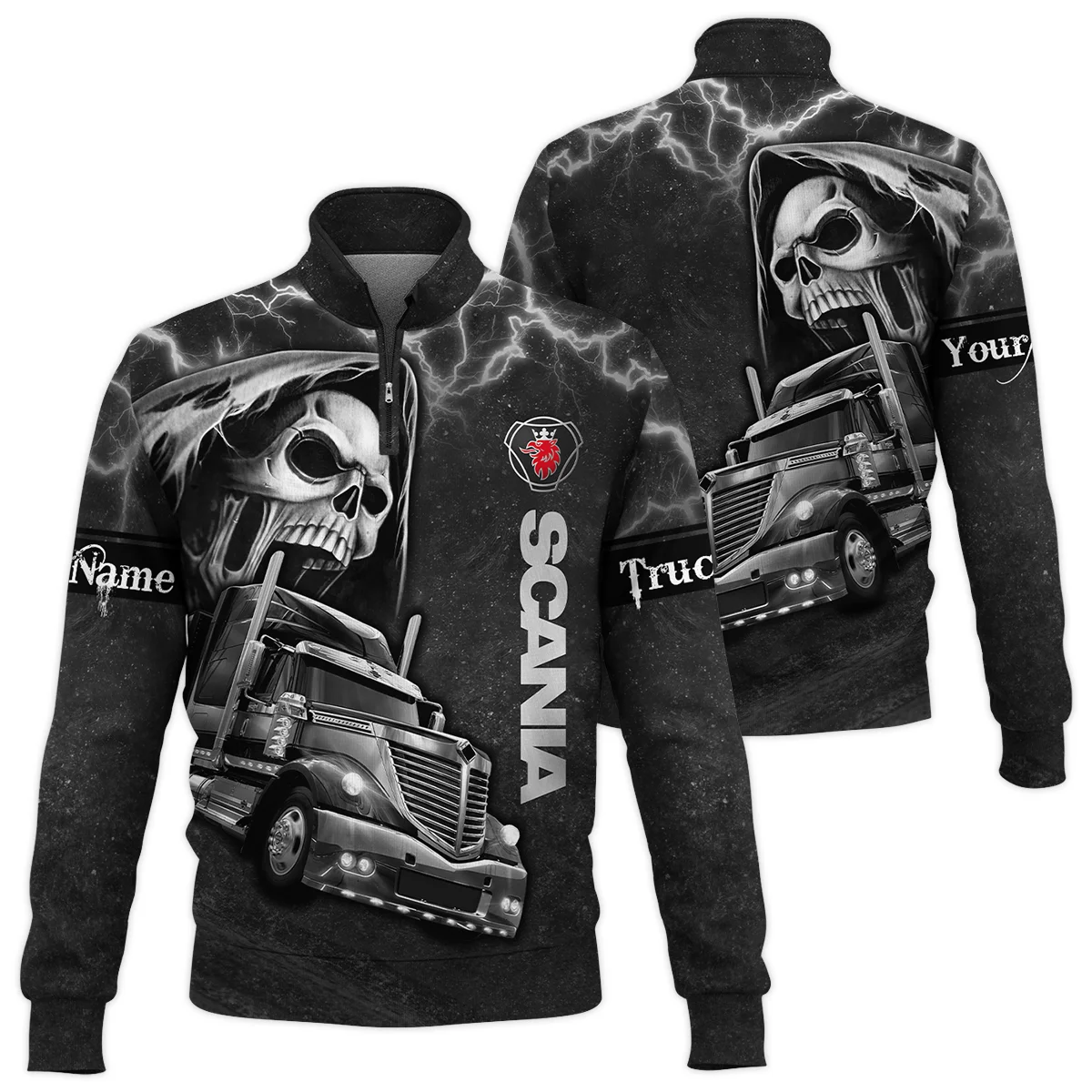 Scania Gift For Trucker Quarter-Zip Jacket All Over Prints BLT22125SCAQTZ