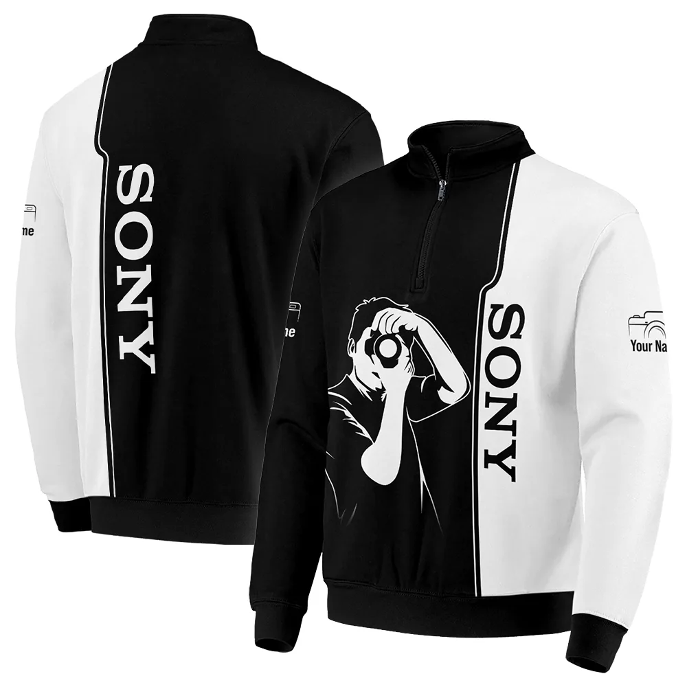 Sony Photography Videography Quarter-Zip Jacket All Over Prints BLGK51224A2SN