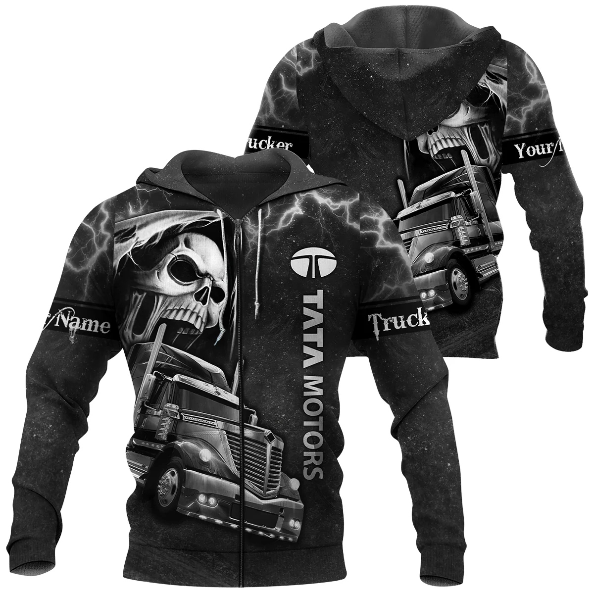 Tata Motors Gift For Trucker Exclusive Logo Zipper Hoodie BLT22125TMZHD