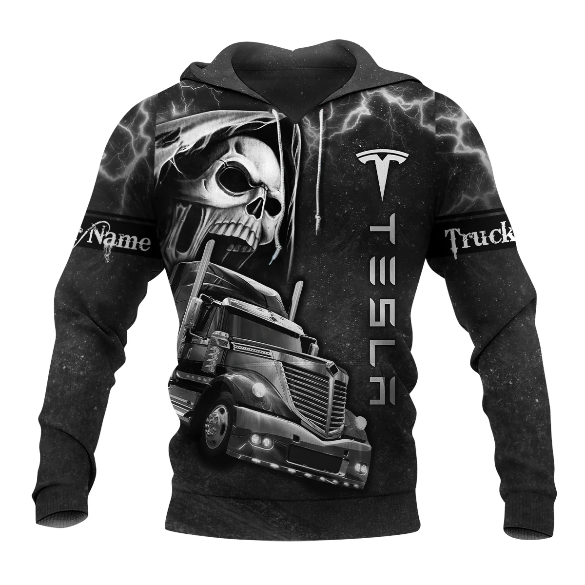 Tesla Semi Gift For Trucker Exclusive Logo Hoodie BLT22125TESHD