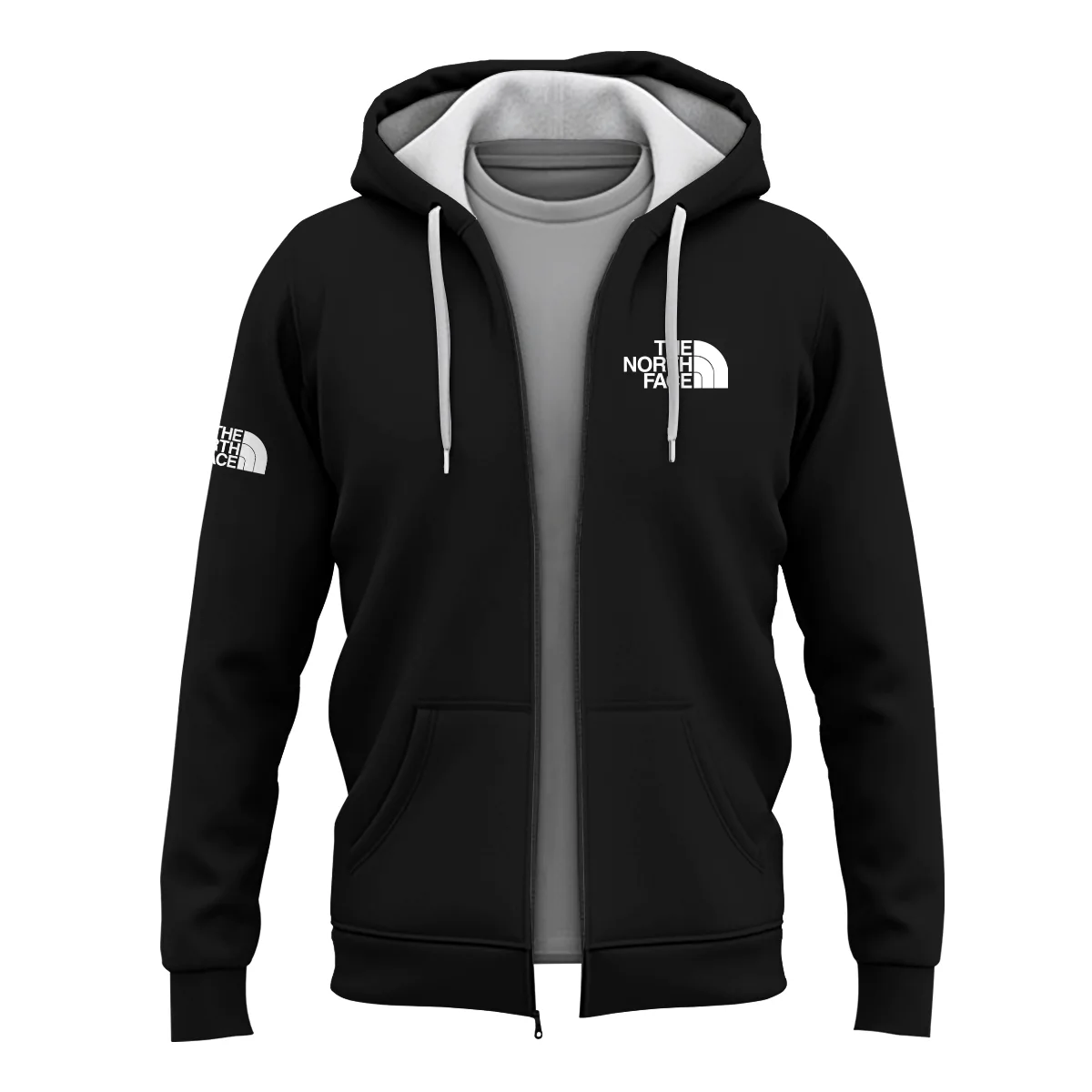 The North Face Outdoor Clothing Brand Exclusive Logo Zipper Hoodie BLBR291124A3TNF