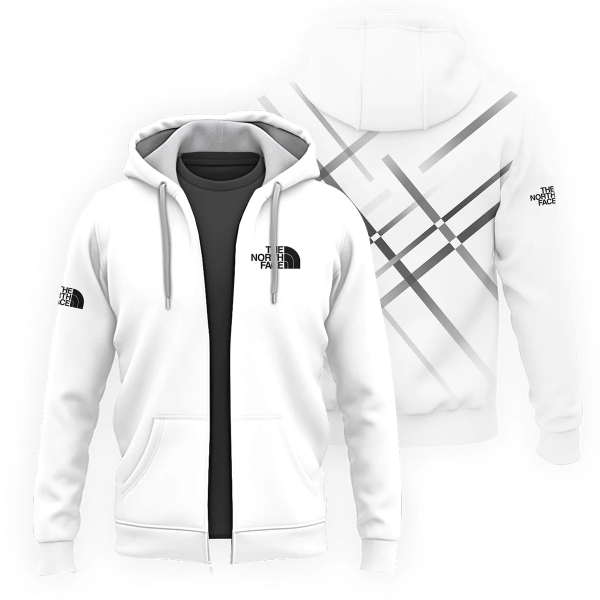 The North Face Outdoor Clothing Brand Exclusive Logo Zipper Hoodie BLBR291124A4TNF