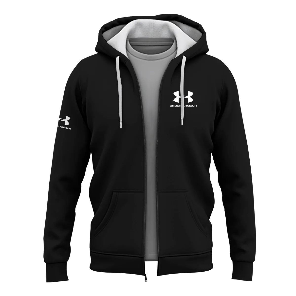 Under Armour Outdoor Clothing Brand Exclusive Logo Zipper Hoodie BLBR291124A3UA