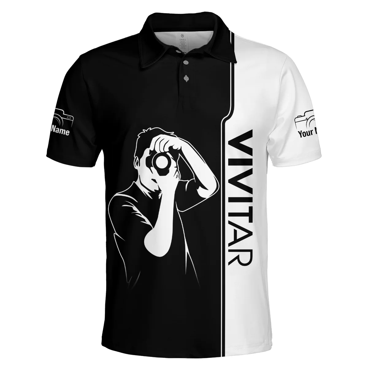 Vivitar Photography Videography Polo Shirt All Over Prints BLPT141224A1VVT