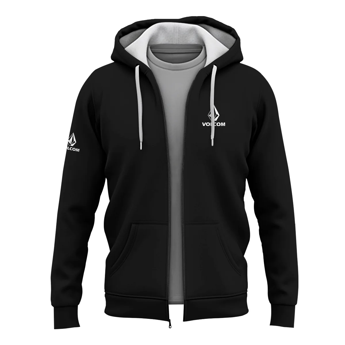 Volcom Outdoor Clothing Brand Exclusive Logo Zipper Hoodie BLBR291124A3VC