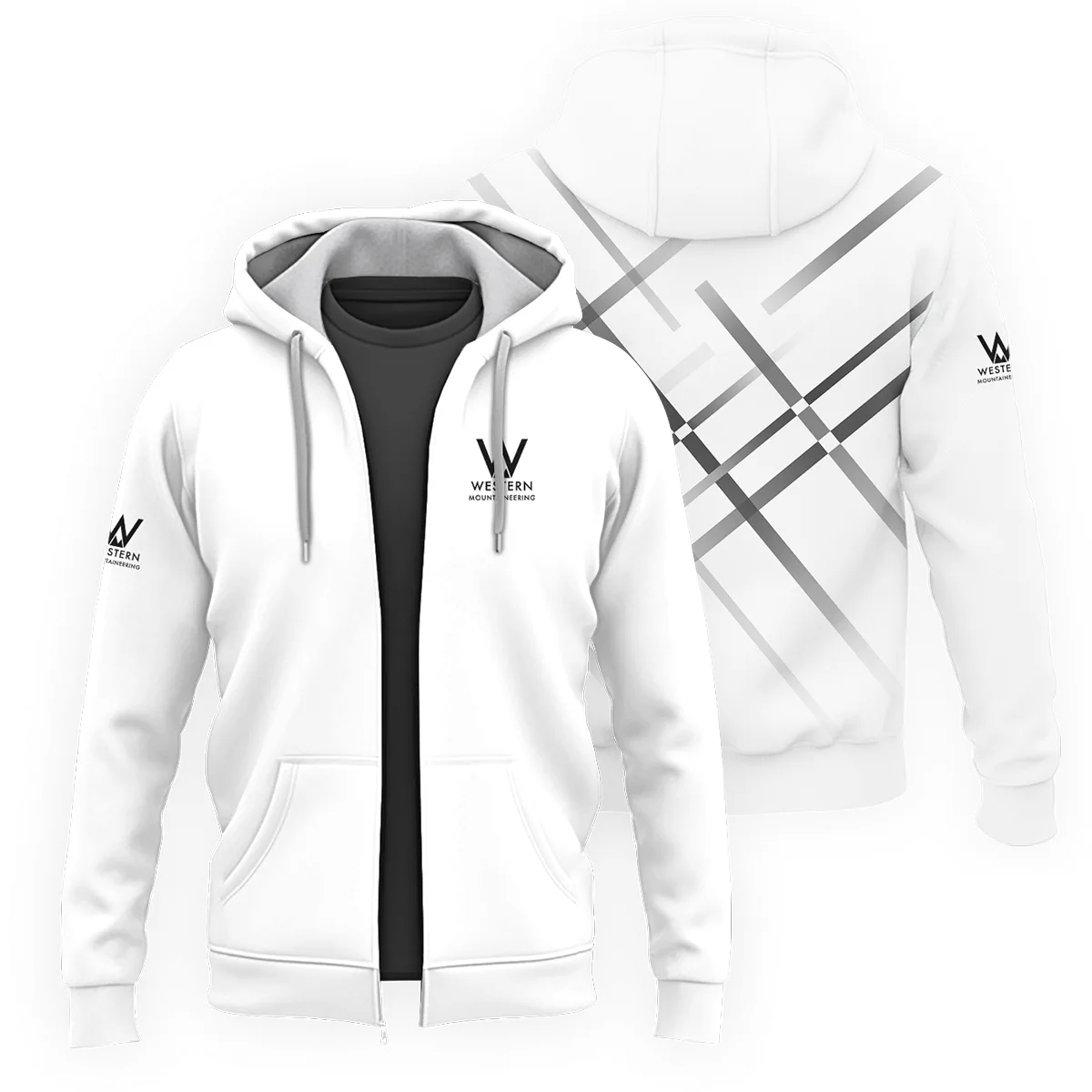 Western Mountaineering Outdoor Clothing Brand Exclusive Logo Zipper Hoodie BLBR291124A4WM