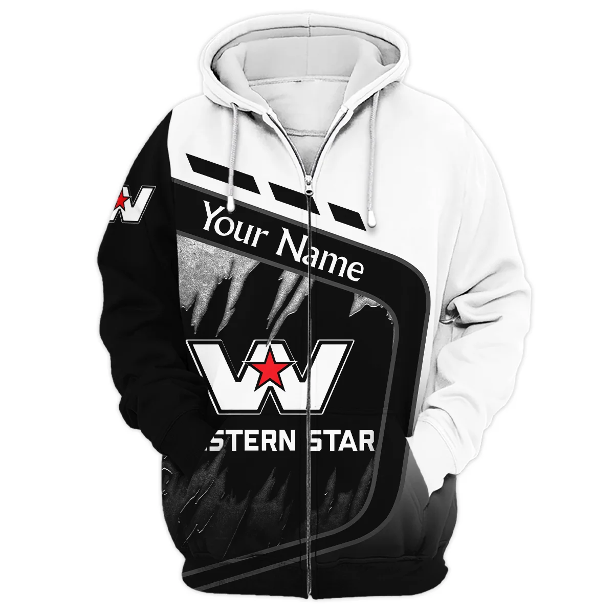 Western Star Gift For Trucker Exclusive Logo Zipper Hoodie BLT21125WSZHD