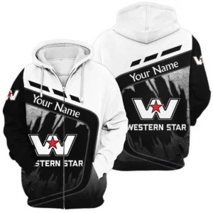 Western Star Gift For Trucker Exclusive Logo Zipper Hoodie BLT21125WSZHD