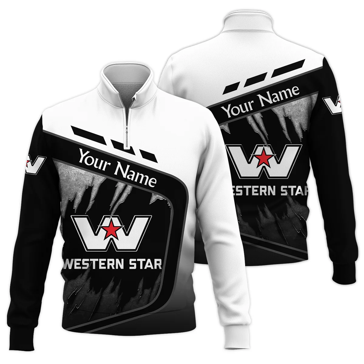 Western Star Gift For Trucker Quarter-Zip Jacket All Over Prints BLT21125WSQTZ