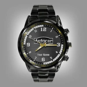 Autocar Trucks Black Stainless Steel Watch Gift For Truckers BLT6325ATC