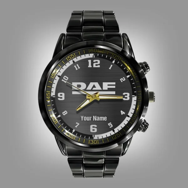 DAF Trucks Black Stainless Steel Watch Gift For Truckers BLT6325DAF