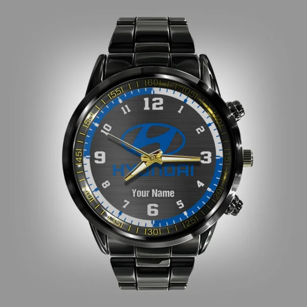 Hyundai Trucks Black Stainless Steel Watch Gift For Truckers BLT6325HD