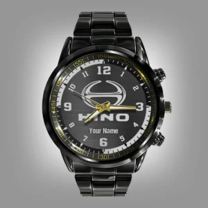 Hino Motors Black Stainless Steel Watch Gift For Truckers BLT6325HN