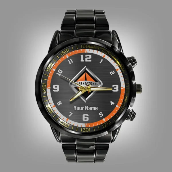 International Trucks Black Stainless Steel Watch Gift For Truckers BLT6325IT