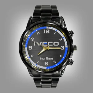 Iveco Black Stainless Steel Watch Gift For Truckers BLT6325IVC