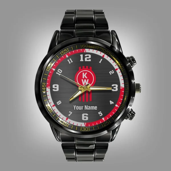 Kenworth Black Stainless Steel Watch Gift For Truckers BLT6325KW