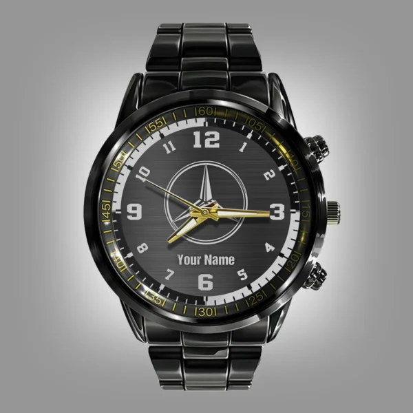 Mercedes-Benz Trucks Black Stainless Steel Watch Gift For Truckers BLT6325MB