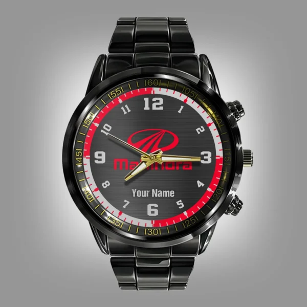Mahindra Black Stainless Steel Watch Gift For Truckers BLT6325MHD