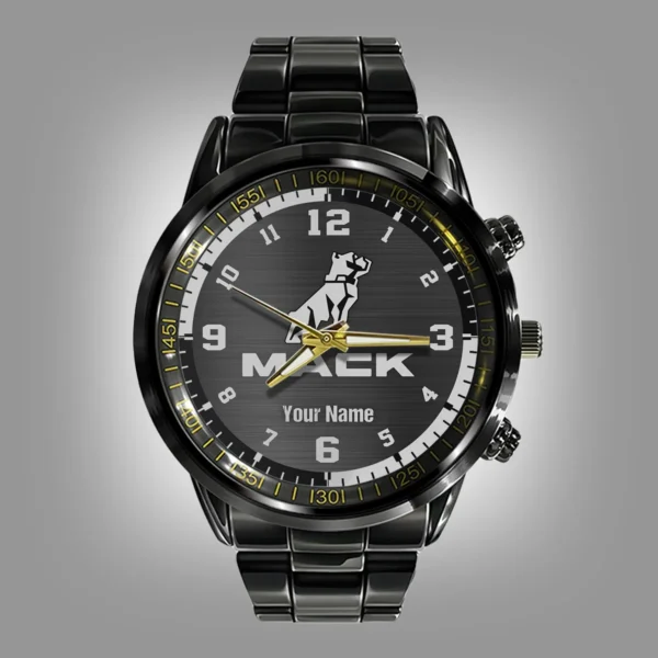 Mack Trucks Black Stainless Steel Watch Gift For Truckers BLT6325MT
