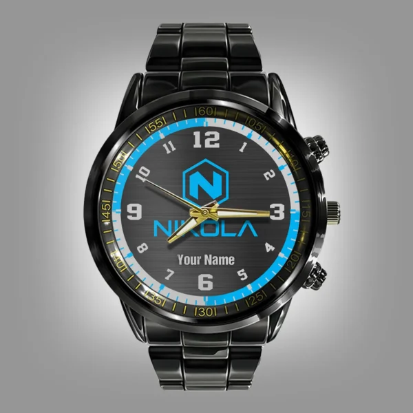 Nikola Black Stainless Steel Watch Gift For Truckers BLT6325NKL