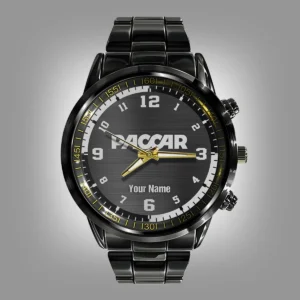 Paccar Black Stainless Steel Watch Gift For Truckers BLT6325PAC