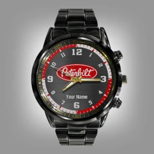 Peterbilt Black Stainless Steel Watch Gift For Truckers BLT6325PTB