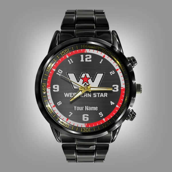 Western Star Black Stainless Steel Watch Gift For Truckers BLT6325WS