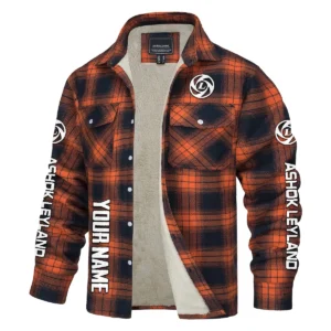 Ashok Leyland Gift For Truckers Exclusive Logo Plaid Sweatshirt Jacket BLT4325A1AL