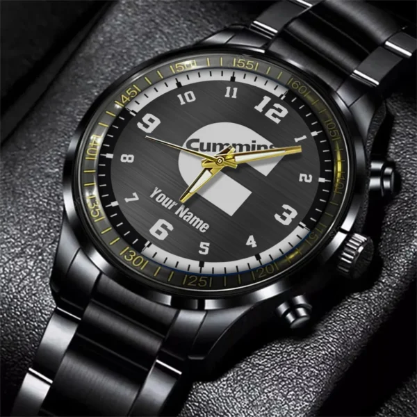 Cummins Black Stainless Steel Watch Gift For Truckers BLT6325CM