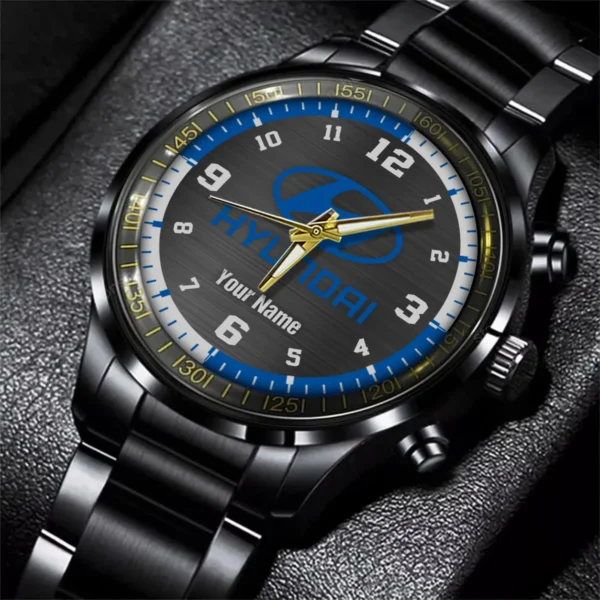 Hyundai Trucks Black Stainless Steel Watch Gift For Truckers BLT6325HD