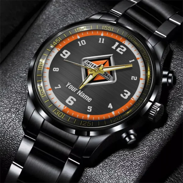 International Trucks Black Stainless Steel Watch Gift For Truckers BLT6325IT