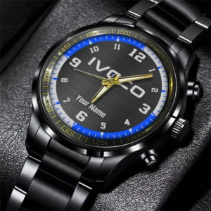 Iveco Black Stainless Steel Watch Gift For Truckers BLT6325IVC