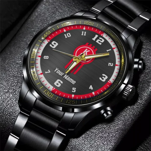 Kenworth Black Stainless Steel Watch Gift For Truckers BLT6325KW