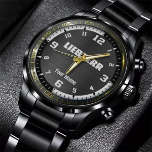 Liebherr Black Stainless Steel Watch Gift For Truckers BLT6325LBH