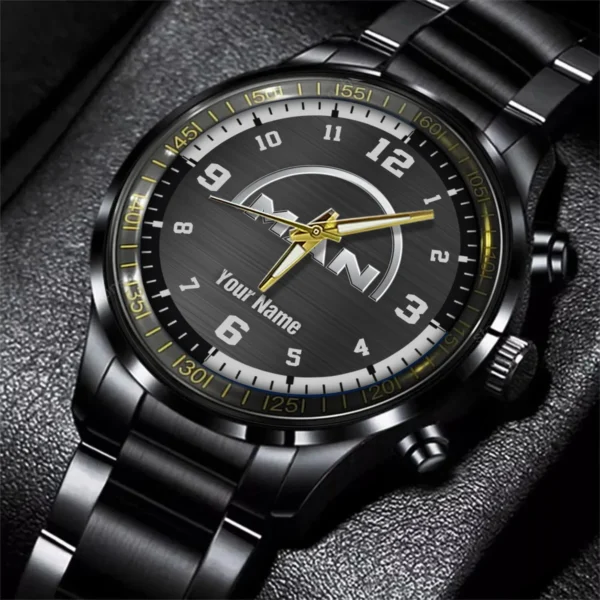 MAN Truck Black Stainless Steel Watch Gift For Truckers BLT6325MAN
