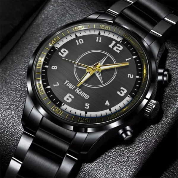 Mercedes-Benz Trucks Black Stainless Steel Watch Gift For Truckers BLT6325MB