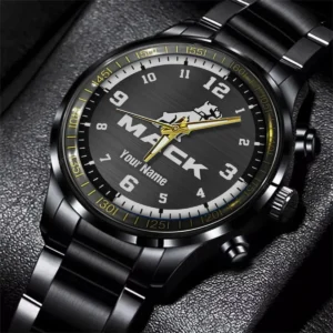 Mack Trucks Black Stainless Steel Watch Gift For Truckers BLT6325MT