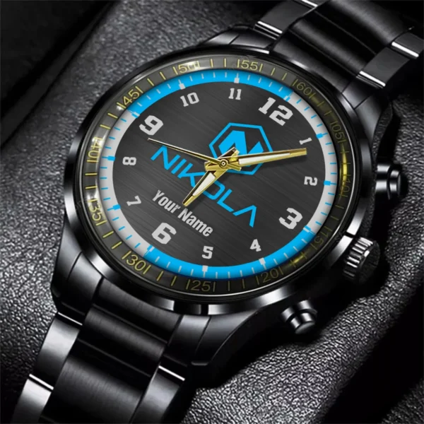 Nikola Black Stainless Steel Watch Gift For Truckers BLT6325NKL